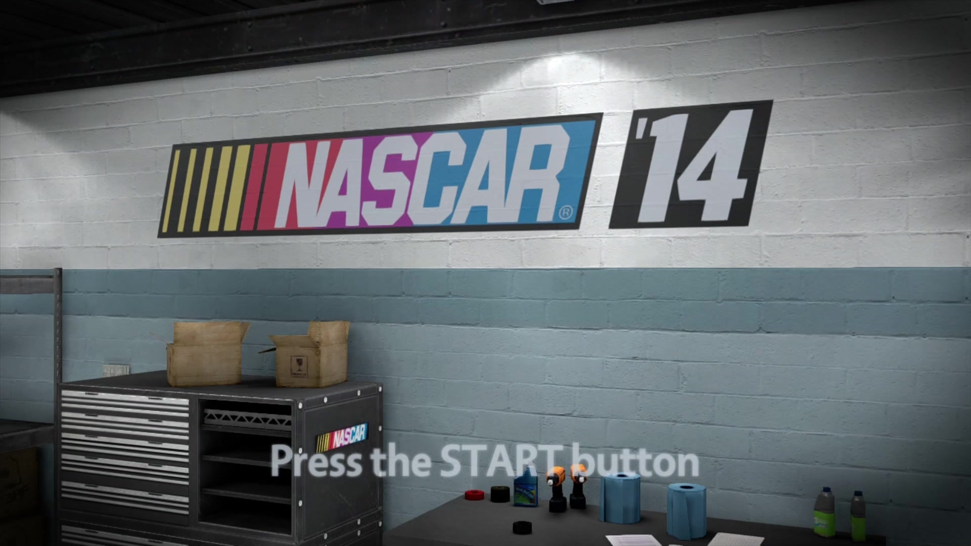 NASCAR 14 title screen for Xbox 360